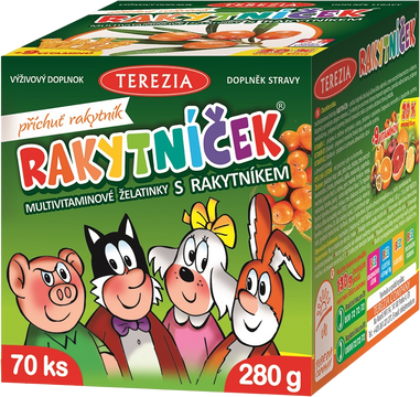 Terezia Rakytníček multivitamínové želatínky s rakytníkom 70 ks