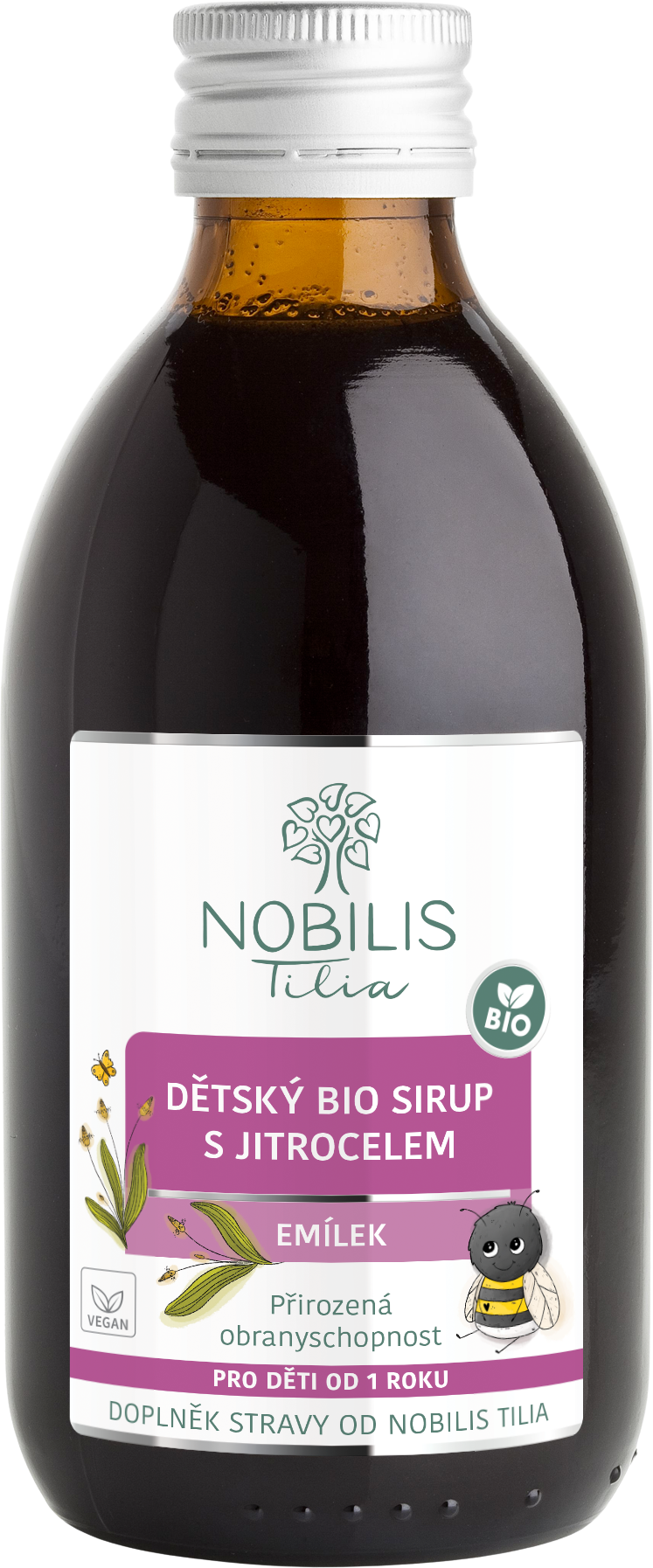 Nobilis Tilia Detský BIO sirup so skorocelom Emil 250 ml