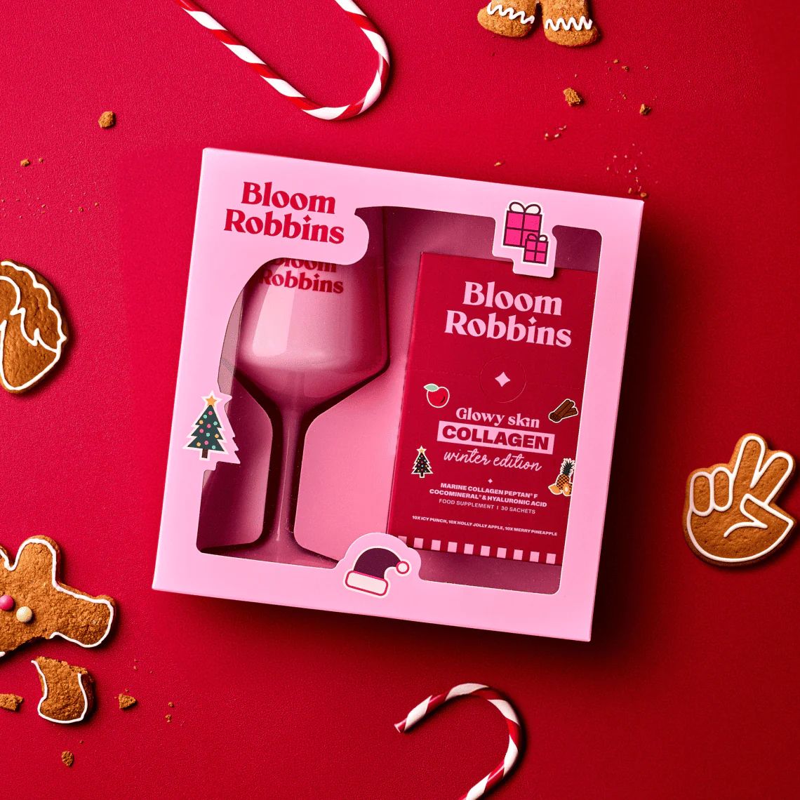 Bloom Robbins Vianočný glowy skin kolagín s pohárom