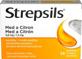 Strepsils Med a Citrón pastilky 36 pastiliek