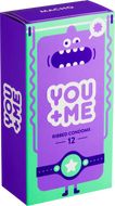 You Me Macho kondómy so stimulujúcimi vrúbkami 12 ks