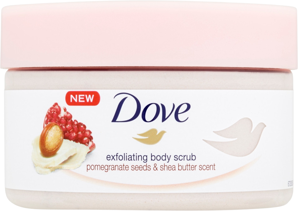 Dove Sprchový peeling Granátové jablko 225 ml