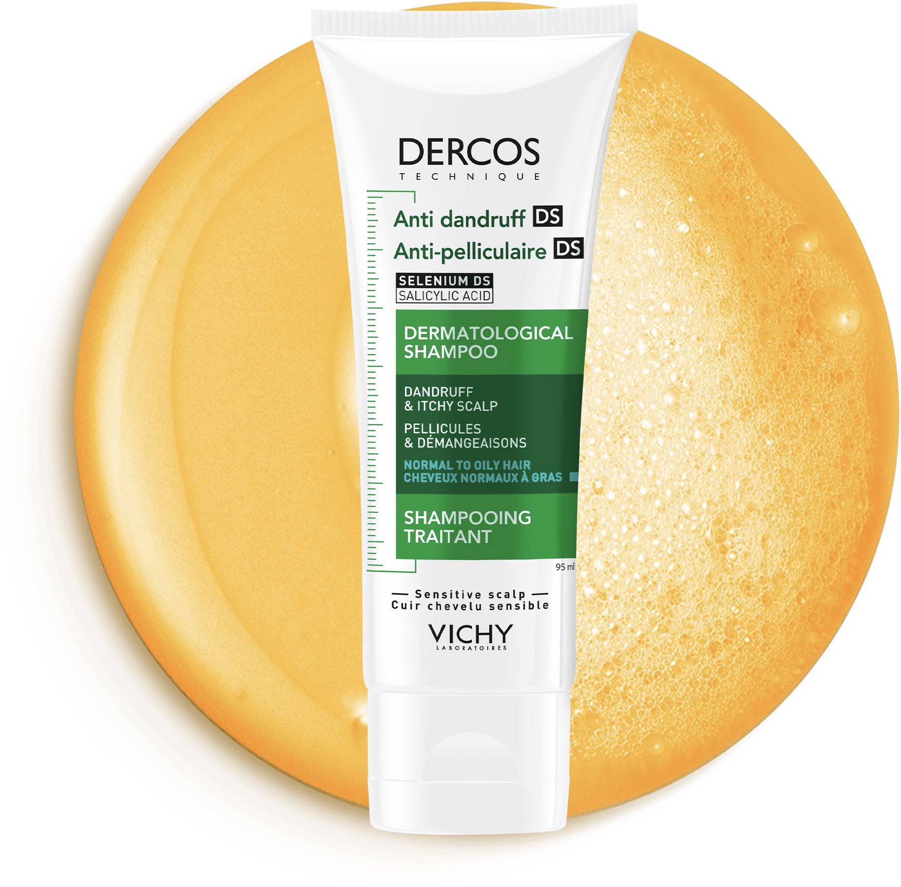 Vichy DERCOS Šampón proti lupinám na mastné vlasy 95 ml