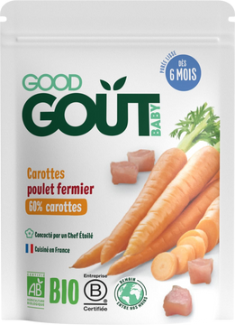 Good Goût BIO Mrkva s farmárskym kuriatkom 190 g
