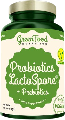 GreenFood Nutrition Probiotika LactoSpore® + Prebiotics 60 kapsúl