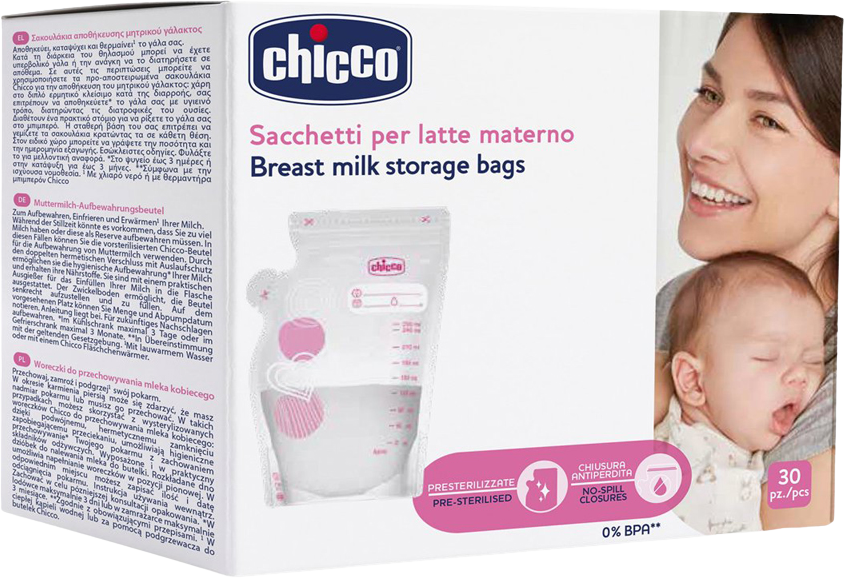 Chicco Vrecká na materské mlieko 250 ml, 30 ks