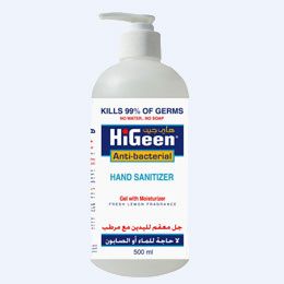 Higeen Antibakteriálny gél na ruky s glycerínom Citrón 500 ml
