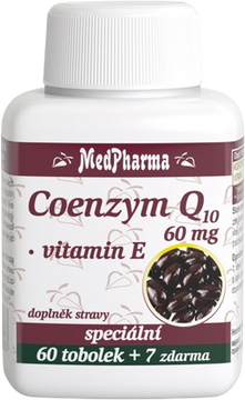MedPharma Koenzým Q10 60 mg + Vitamín E 67 tobolek