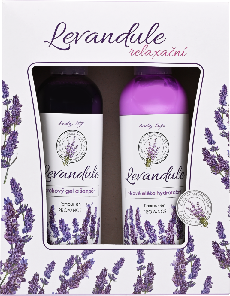 Vivaco BTL1913 Darčeková kazeta levanduľa premium - telové mlieko + sprchový gél