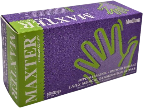Maxter Rukavice latexové vel. M 100 ks