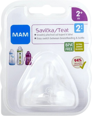 MAM Cumlík na fľašu V2-medium 2+m. S