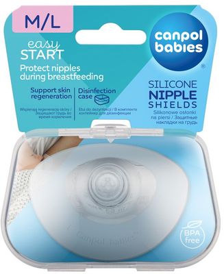 Canpol babies EasyStart Premium Chrániče prsných bradaviek veľ. L 2 ks