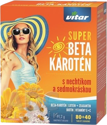 Vitar Super Beta-karotén s nechtíkom 120 tabliet