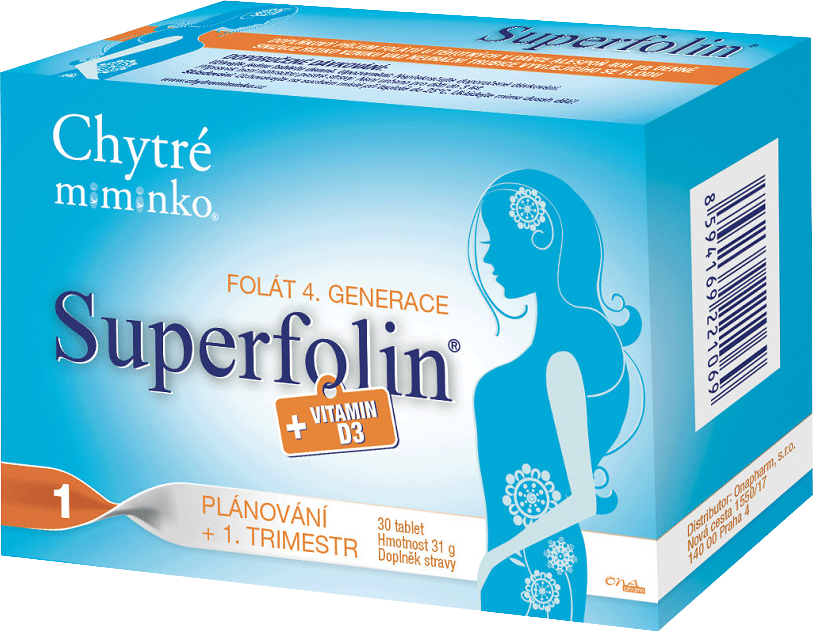 Chytré miminko Superfolin 1 Plan 30 tabliet