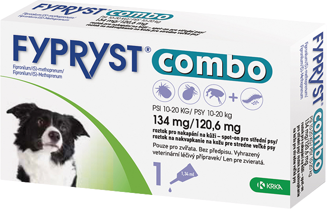 Fypryst Combo 134 mg/120,6 mg Psy 10-20 kg 1.34 ml