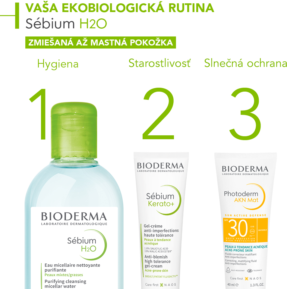 Bioderma Sébium H2O micelárna voda na mastnú pokožku a akné 250 ml