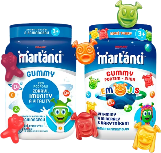 Marťánci Gummy+omaľovánky 100 tabliet