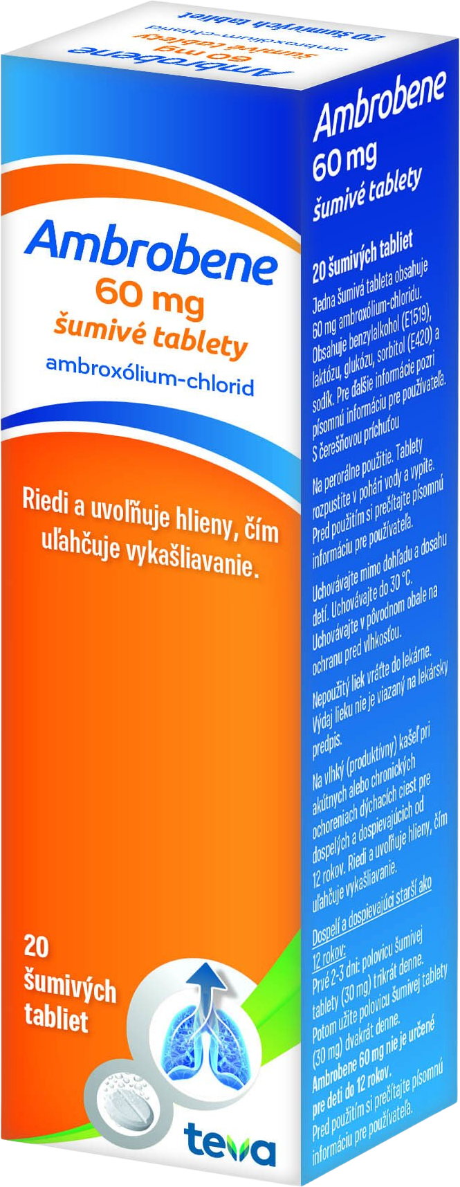 Ambrobene 60 mg šumivé tablety, 20 šumivých tabliet