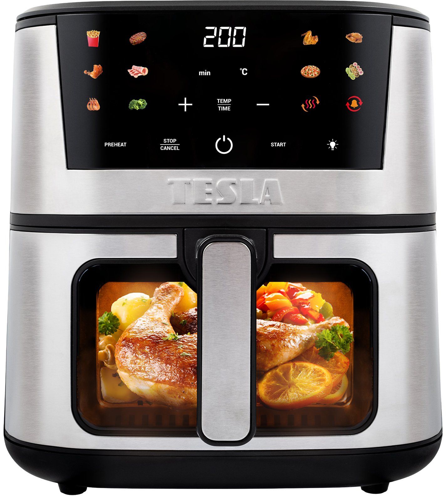 Tesla AirCook Q60 XXL Pro - multifunkčná digitálna teplovzdušná fritéza