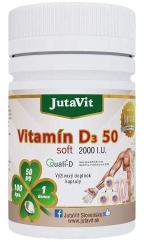 Jutavit Vitamín D3 50, 100 kapsúl