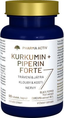 Pharma Activ Kurkumín + Piperín forte 90 tvrdých kapsúl
