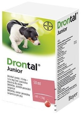 Drontal Junior Perorálna suspenzia pre psy 50 ml