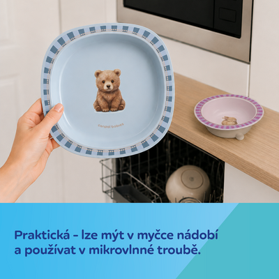 Canpol babies Miska s prísavkou Woodland ružová 300 ml