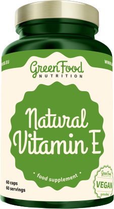 GreenFood Nutrition Prírodný Vitamin E 60 kapsúl