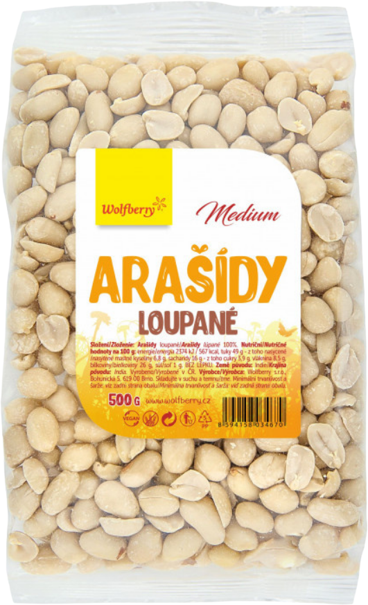 Wolfberry Arašidy lúpané Medium 500 g