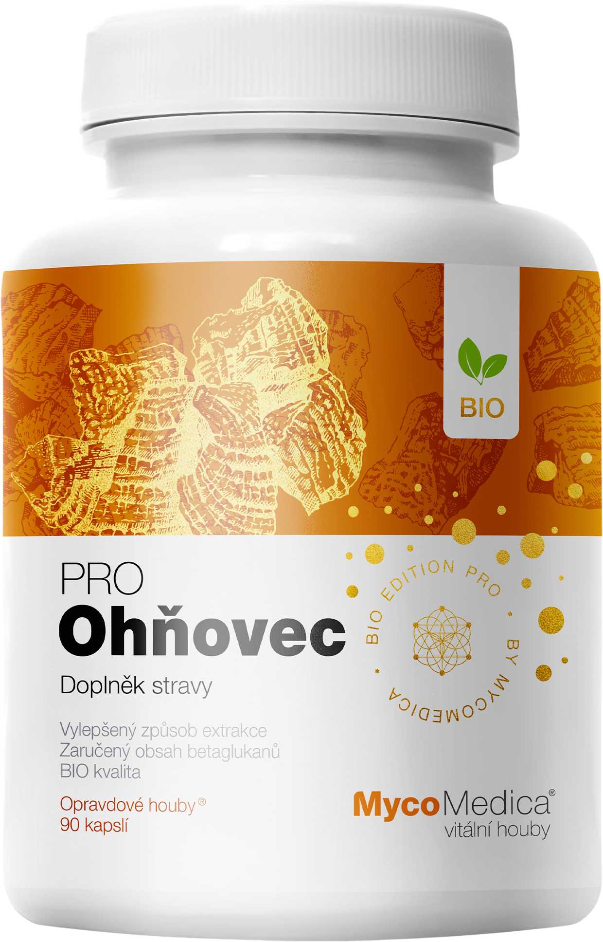 MycoMedica Bio Ohňovec Pro, 90 kapsúl