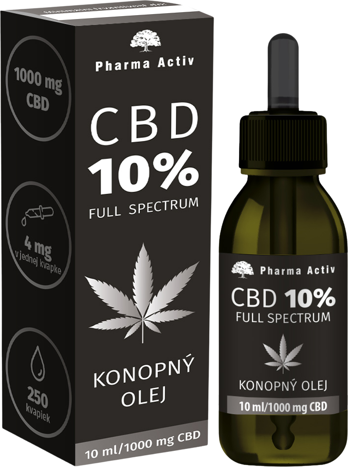Pharma Activ CBD 10% Full Spectrum Konopný olej 1000mg 10 ml