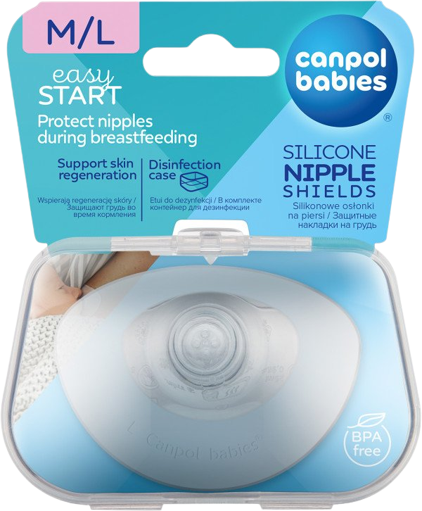 Canpol babies EasyStart Premium Chrániče prsných bradaviek veľ. L 2 ks