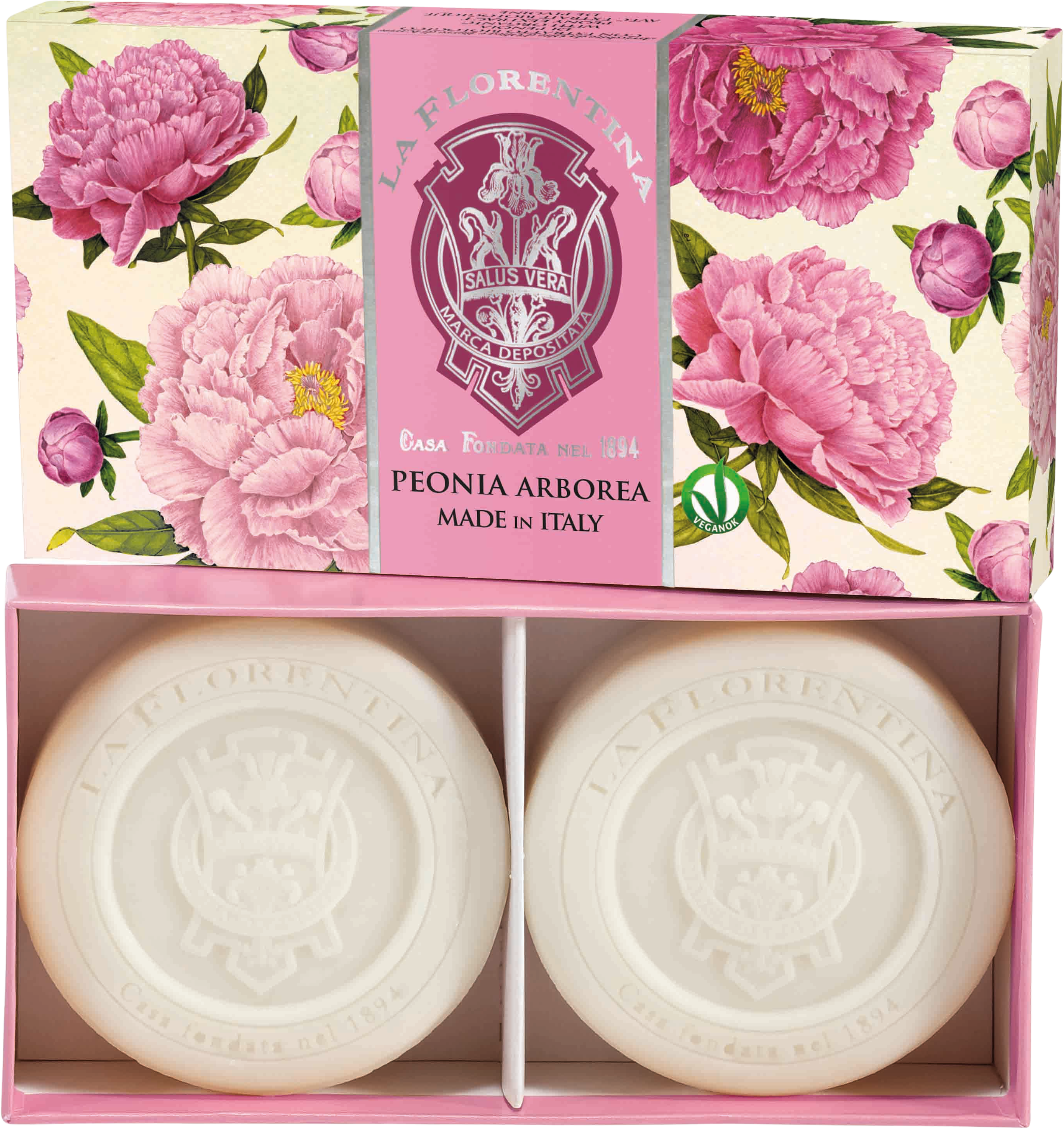 La Florentina Kazeta mydiel Peonia Arborea 2 x 115 g