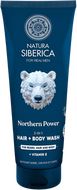 Natura Siberica Arctic Wild Umývací gél 3v1 na vlasy, telo a fúzy Severná sila 200 ml