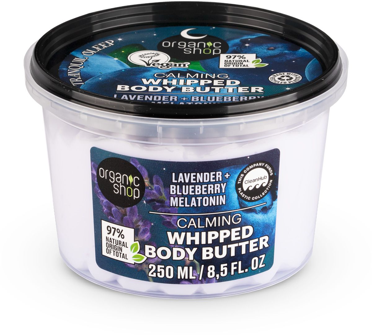 Organic Shop Sleeping Upokojujúce šľahané telové maslo For Tender Sleep 250 ml