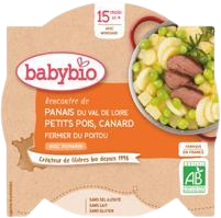 Babybio menu paštrnák s hráškom a farmárskou kačicou 260 g