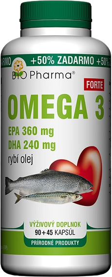 Bio Pharma Omega 3 Forte 1200 mg 135 kapsúl