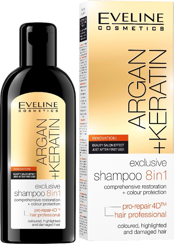 Eveline Argan + Keratín - Šampón na vlasy 8v1 150 ml