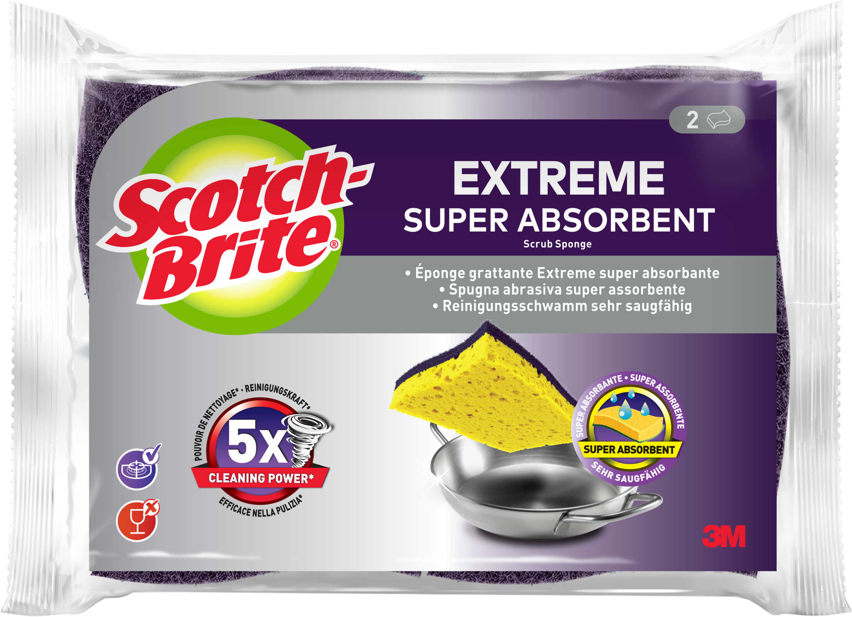 3M Scotch-Brite® Extreme Cellulose hubky, extrémne savé, dlhotrvajúce 2 ks
