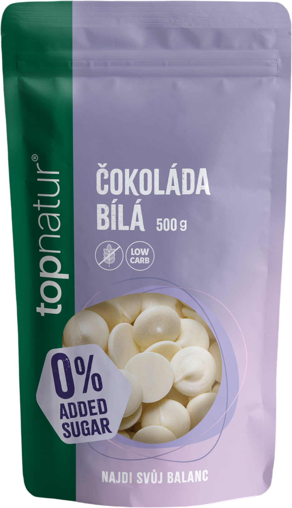 Topnatur No Added Sugar Čokoláda biela 500 g