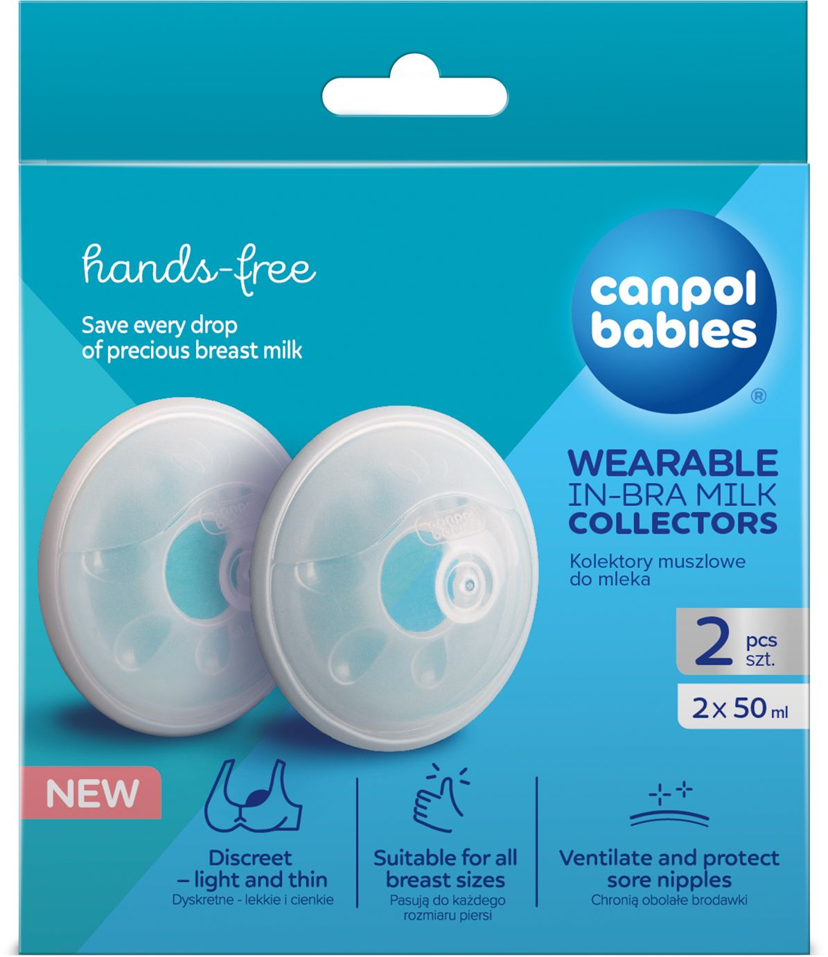 Canpol babies Zberač materského mlieka do podprsenky 2 ks