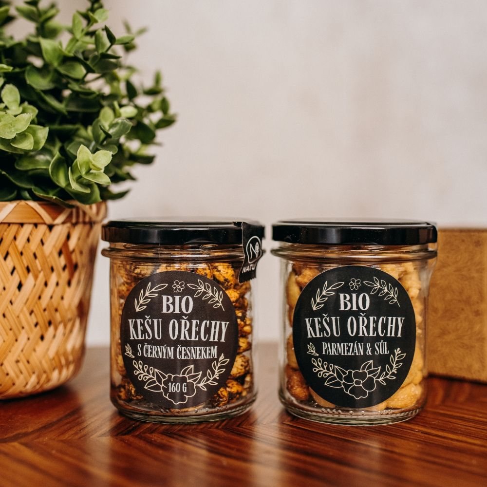 Natu Darčekový set BIO kešu orechov deluxe II., 2 x 160 g
