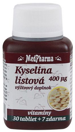 MedPharma Kyselina listová 400 µg, 37 tabliet