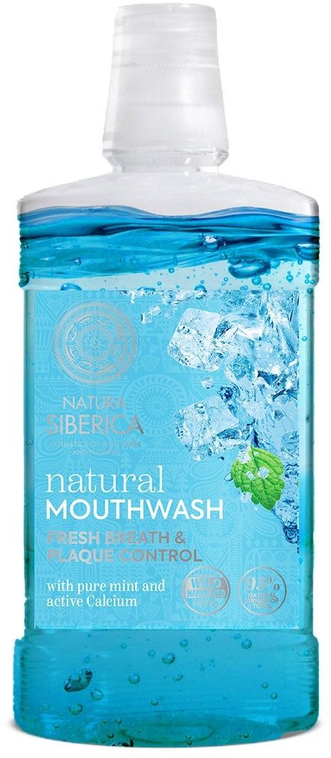 Natura Siberica Prírodná ústna voda s mätou a aktívnym vápnikom 520 ml