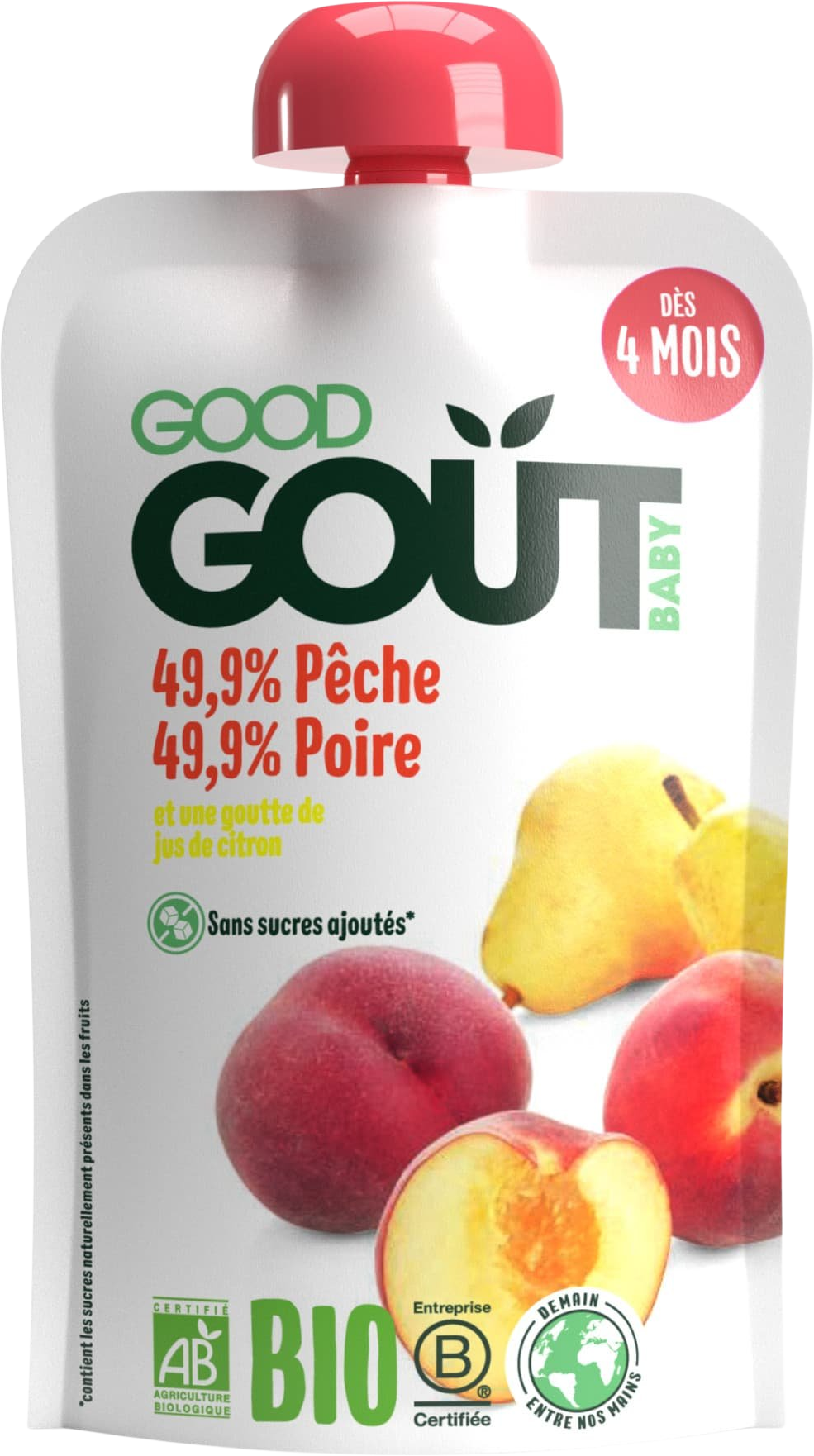 Good Goût BIO Broskyňa s hruškou 120 g