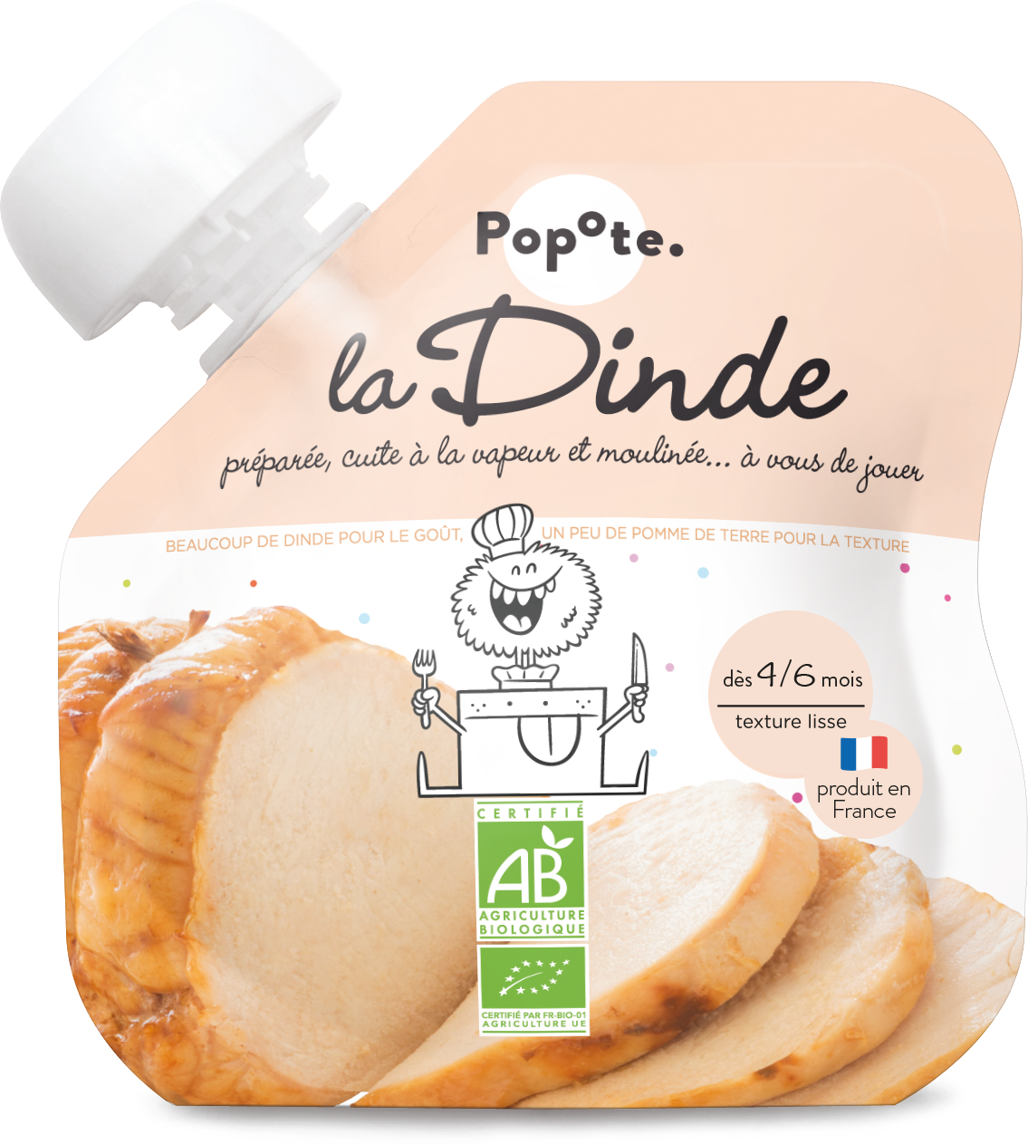 Popote vrecko BIO morčacie mäso 60 g