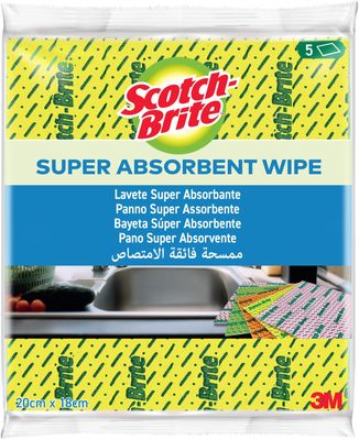 3M Scotch-Brite™ Super Absorbent - Extra savé utierky, farebný mix 5 x 5 ks