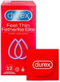 Durex Feel Thin Fetherlite Elite Extra Lubricated Kondómy 12 ks