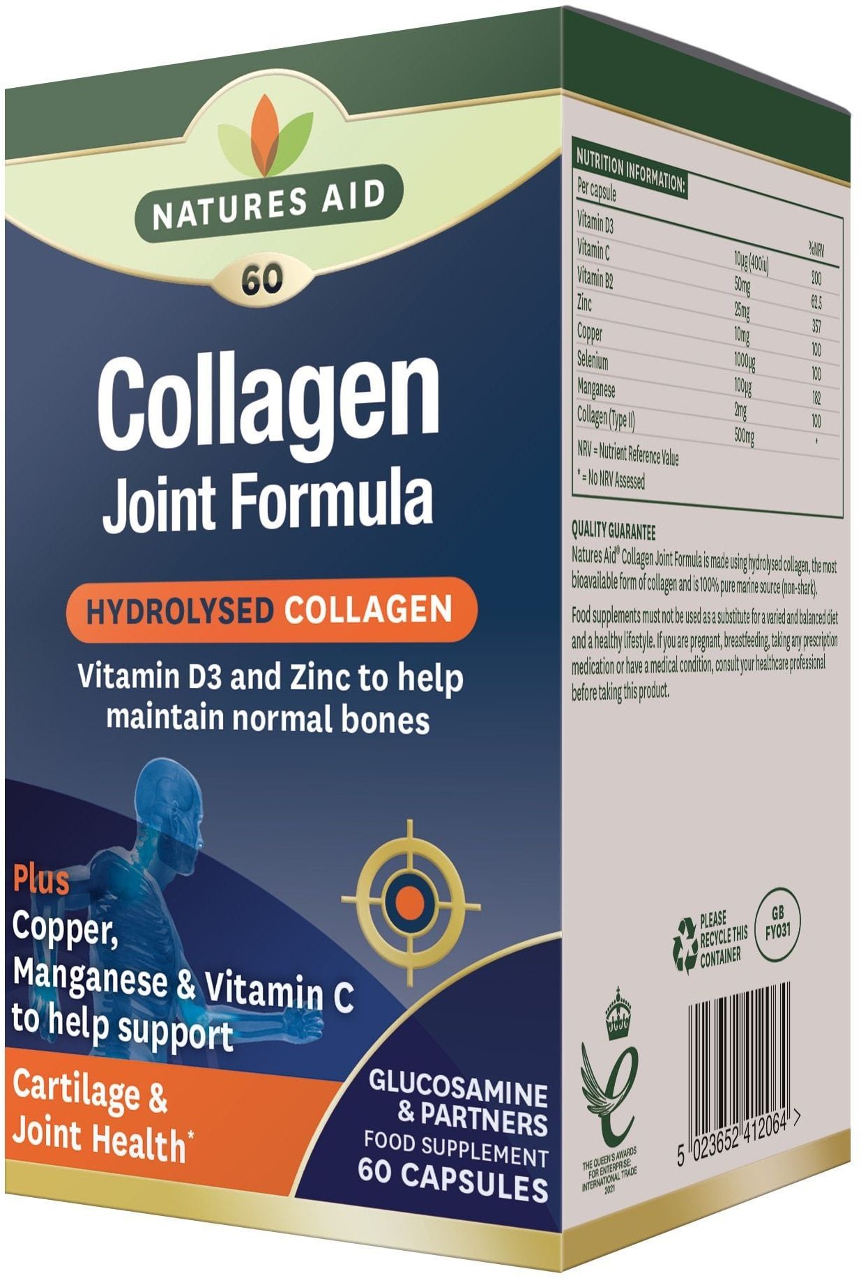 Natures Aid Collagen Joint Formula 60 kapsúl