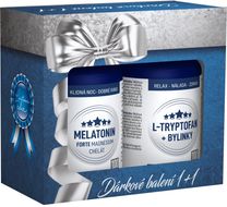 Clinical Melatonín Forte Magnesium chelát + L-Tryptofán + bylinky darčekové balenie 1+1, 2 x 100 tvrdých kapsúl